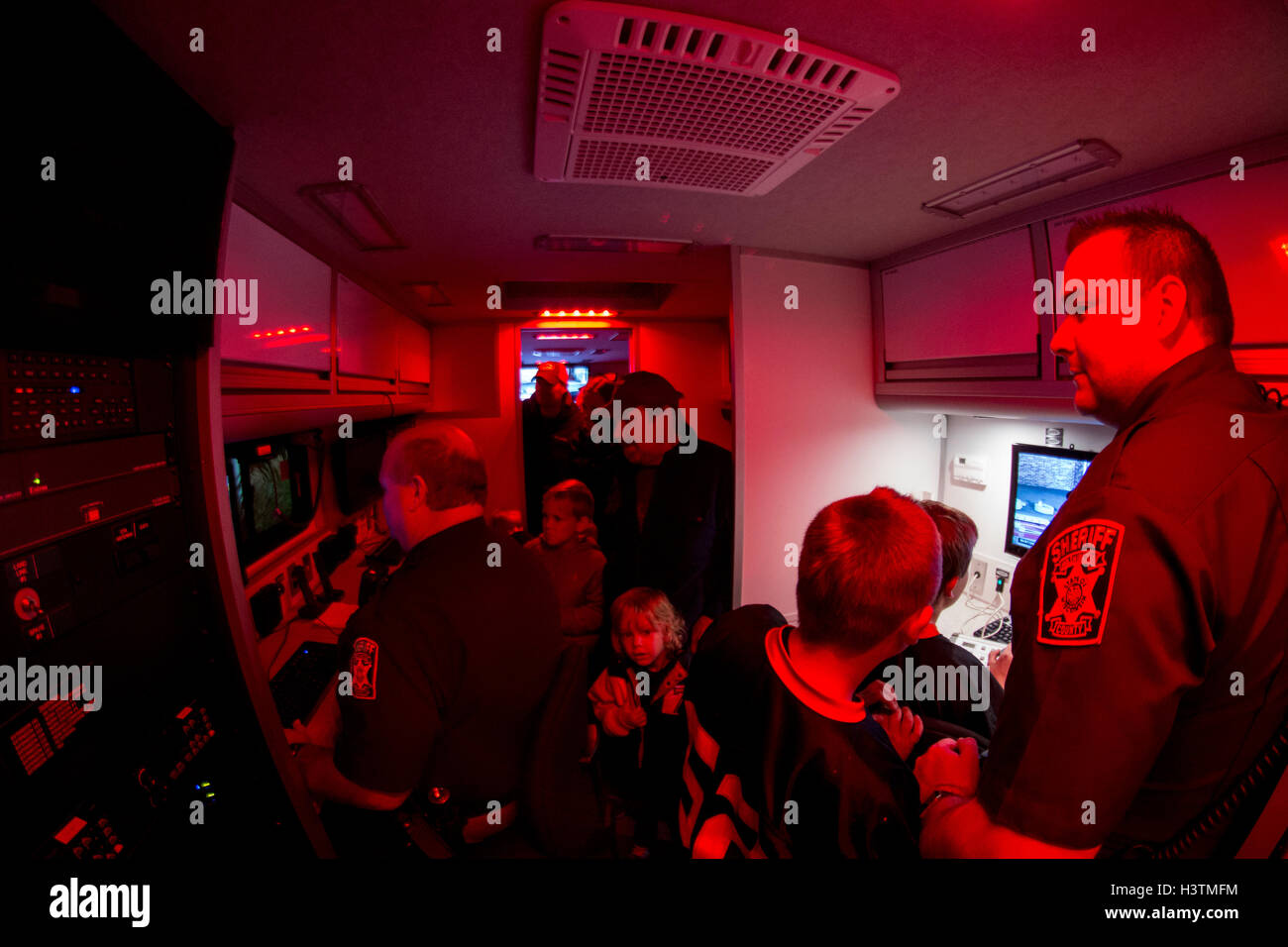 Waukesha County Incident Command Mobile Center Educational Open House Stock Photo