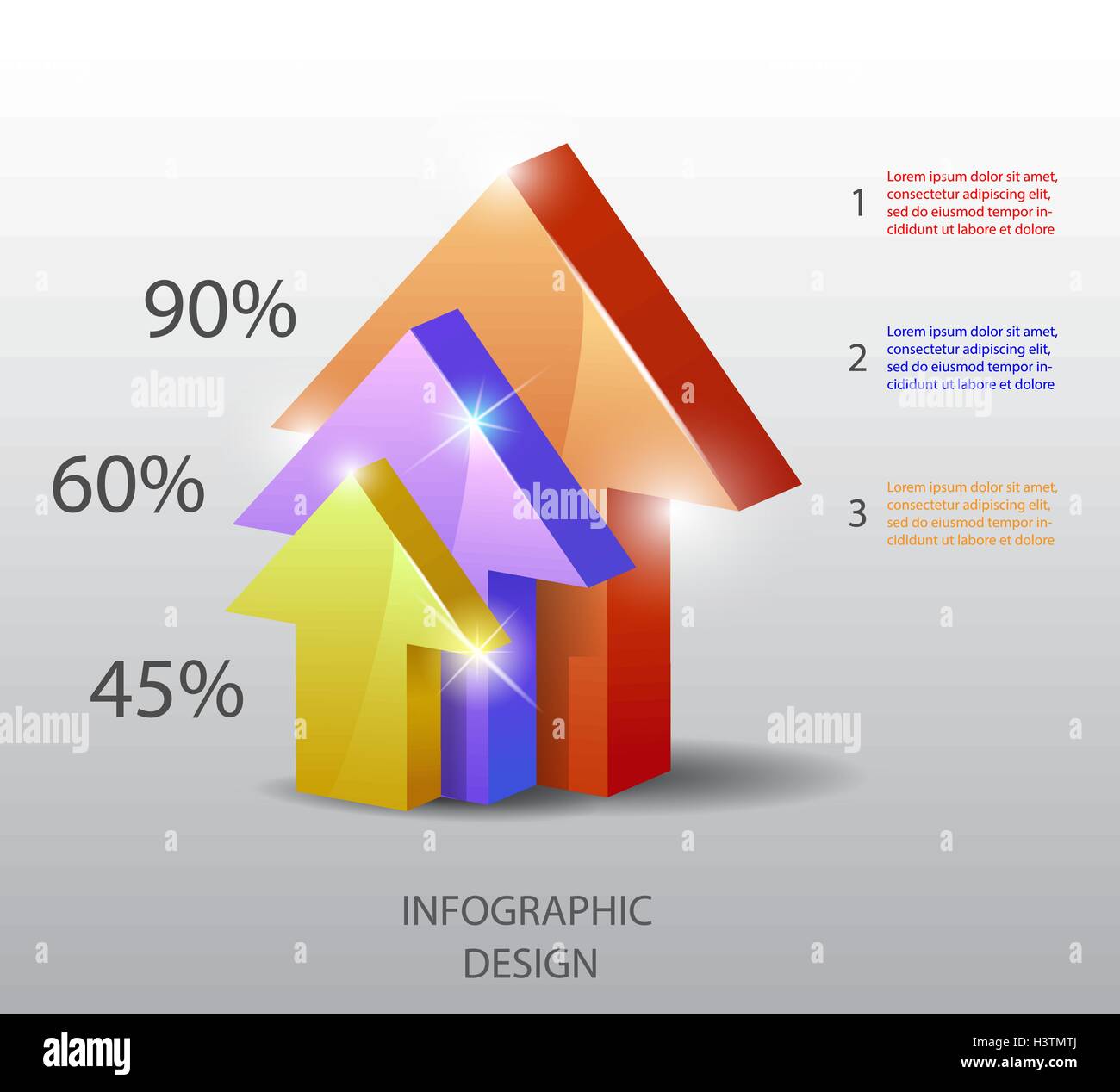 Vector template in modern style. For infographic , presentation Stock ...