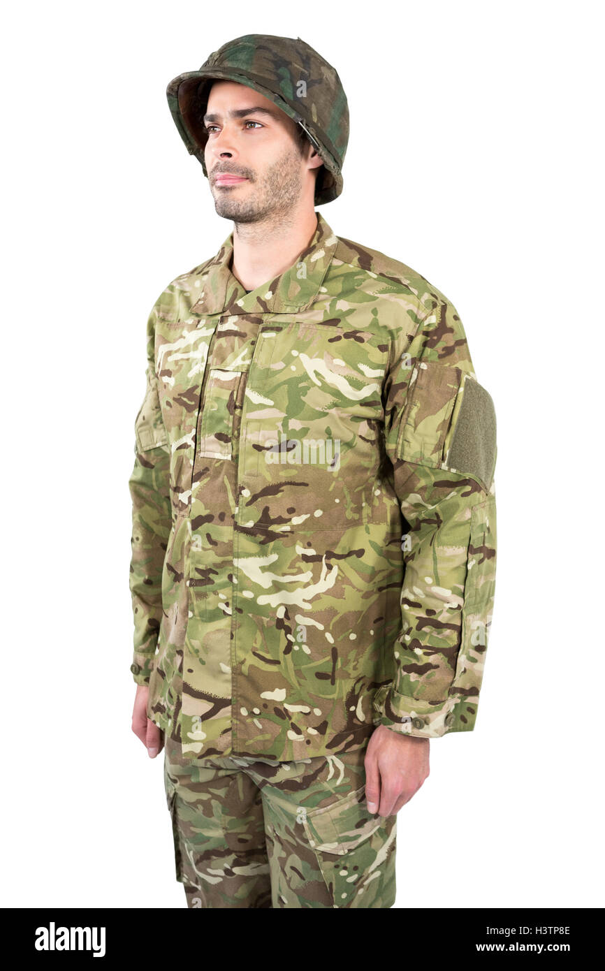 Confident soldier standing Stock Photo - Alamy