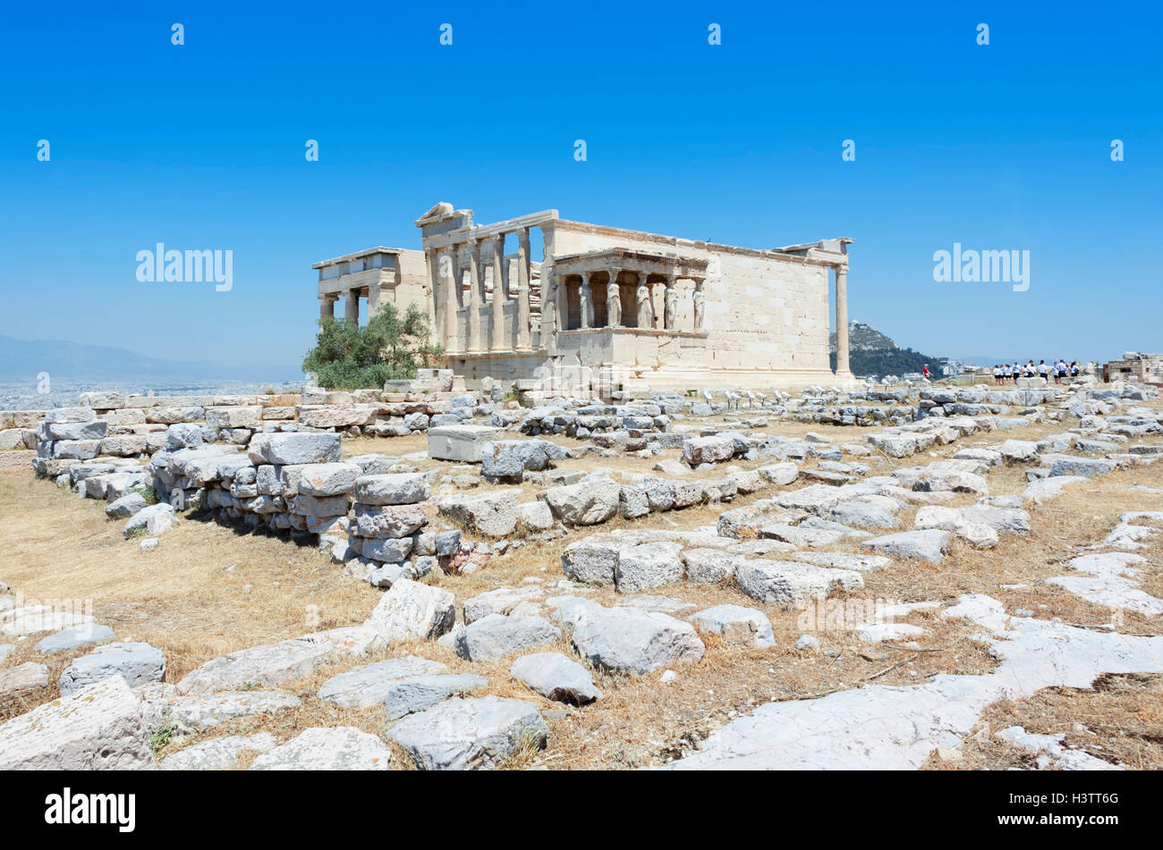The Erechtheum, Erechtheion Temple, Acropolis, Athens, Greece Stock