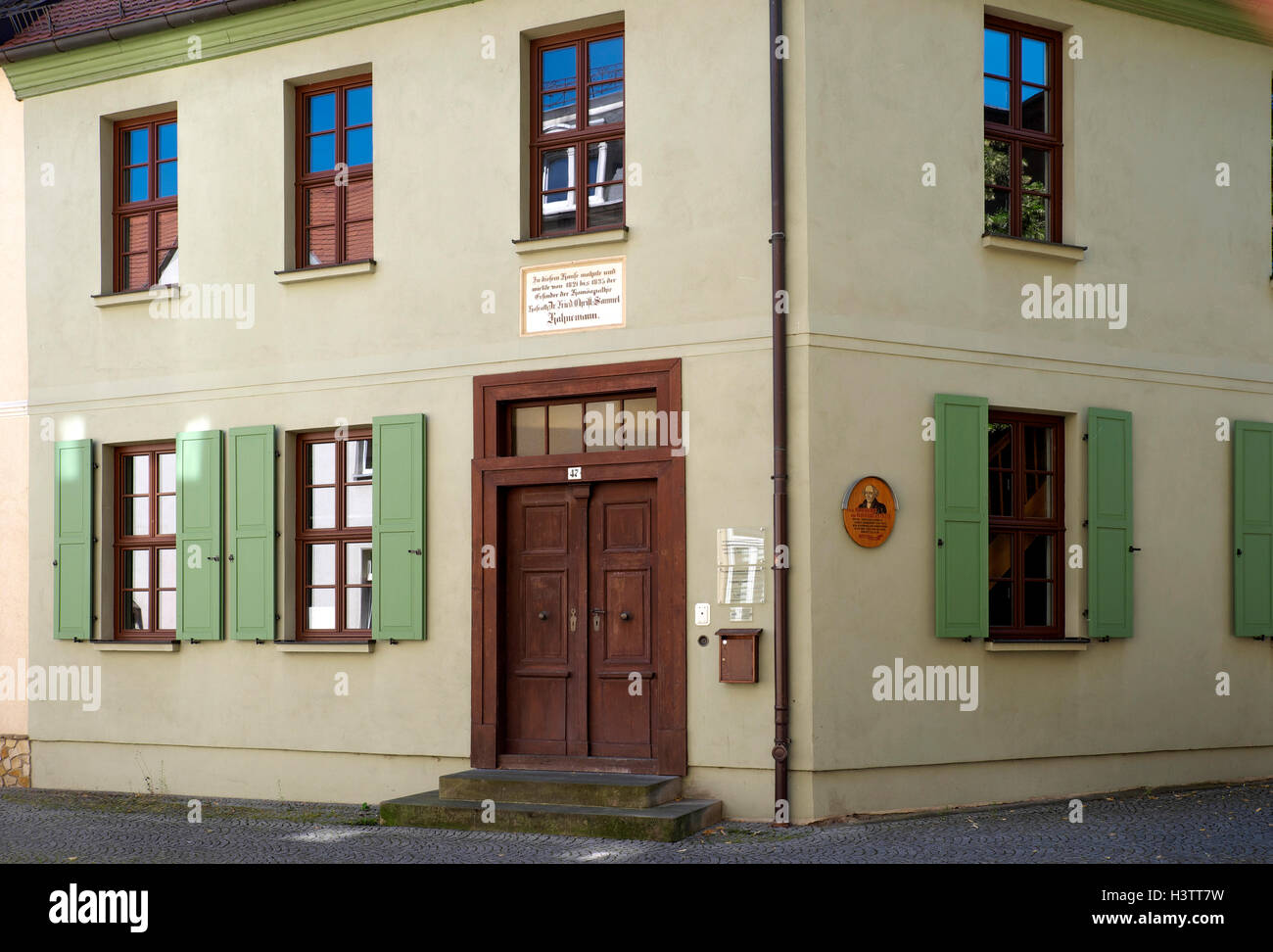 House of Samuel Hahnemann, physician and founder of homeopathy, Köthen, Saxony-Anhalt, Germany Stock Photo