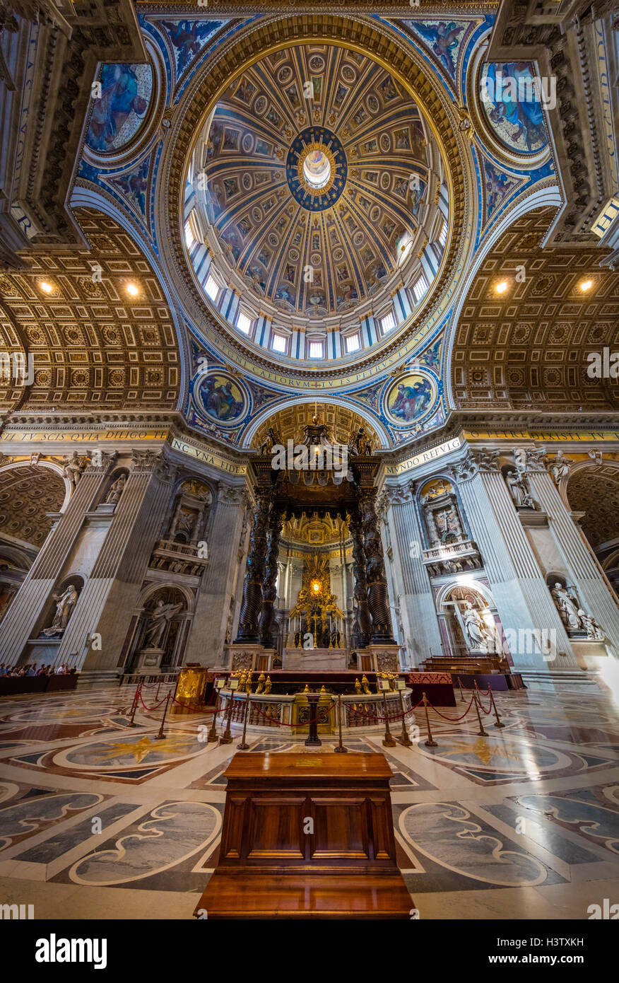 St. Peter's Basilica is a Late Renaissance church located within the Vatican City Stock Photo