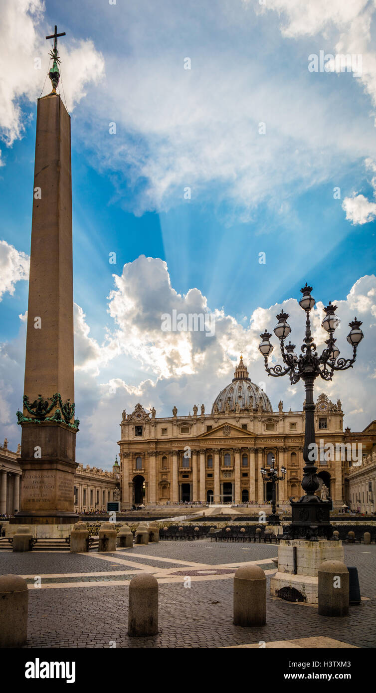 St. Peter's Basilica is a Late Renaissance church located within the Vatican City Stock Photo