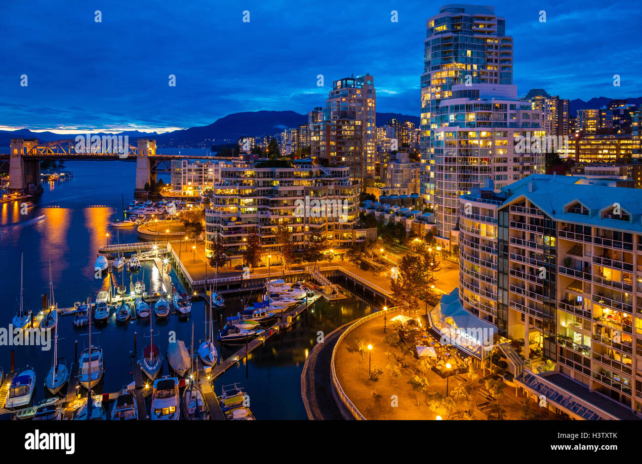 Vancouver is the most populous city in the Canadian province of British Columbia. Stock Photo