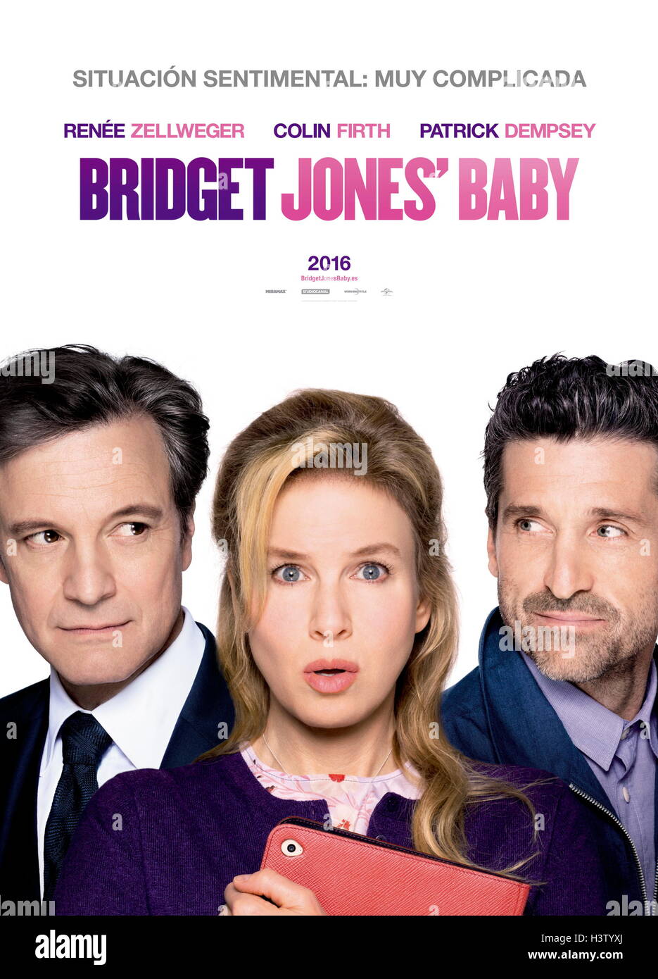 RELEASE DATE: September 16, 2016 TITLE: Bridget Jones's Baby STUDIO: Universal Pictures DIRECTOR: Sharon Maguire PLOT: The continuing adventures of British publishing executive Bridget Jones as she enters her 40s STARRING: Renee Zellweger, Colin Firth, Patrick Dempsey (Credit Image: c Universal Pictures/Entertainment Pictures/) Stock Photo