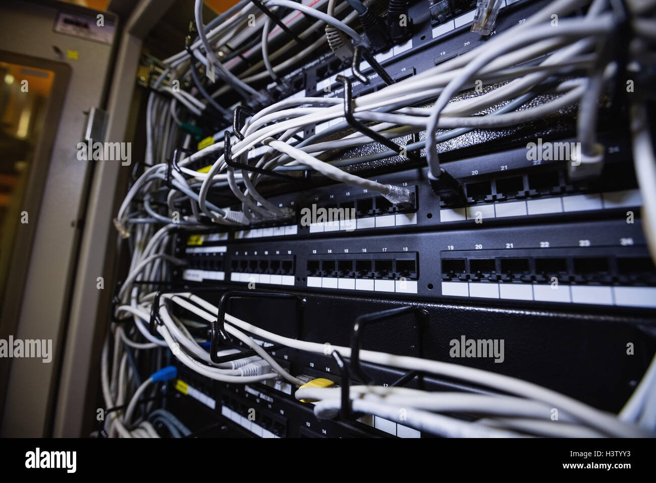Technician connecting in socket Stock Photo Alamy