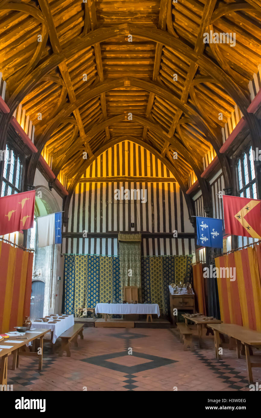 Great Hall, Gainsborough Old Hall, Gainsborough, Lincolnshire, England Stock Photo