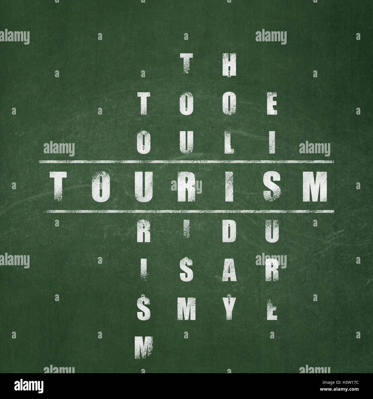 Travel concept: Tourism in Crossword Puzzle Stock Photo - Alamy