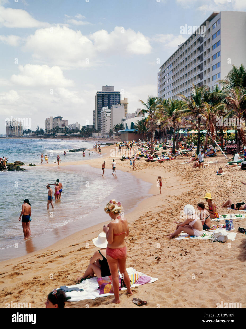 1960s CONDADO BEACH SAN JUAN PUERTO RICO Stock Photo