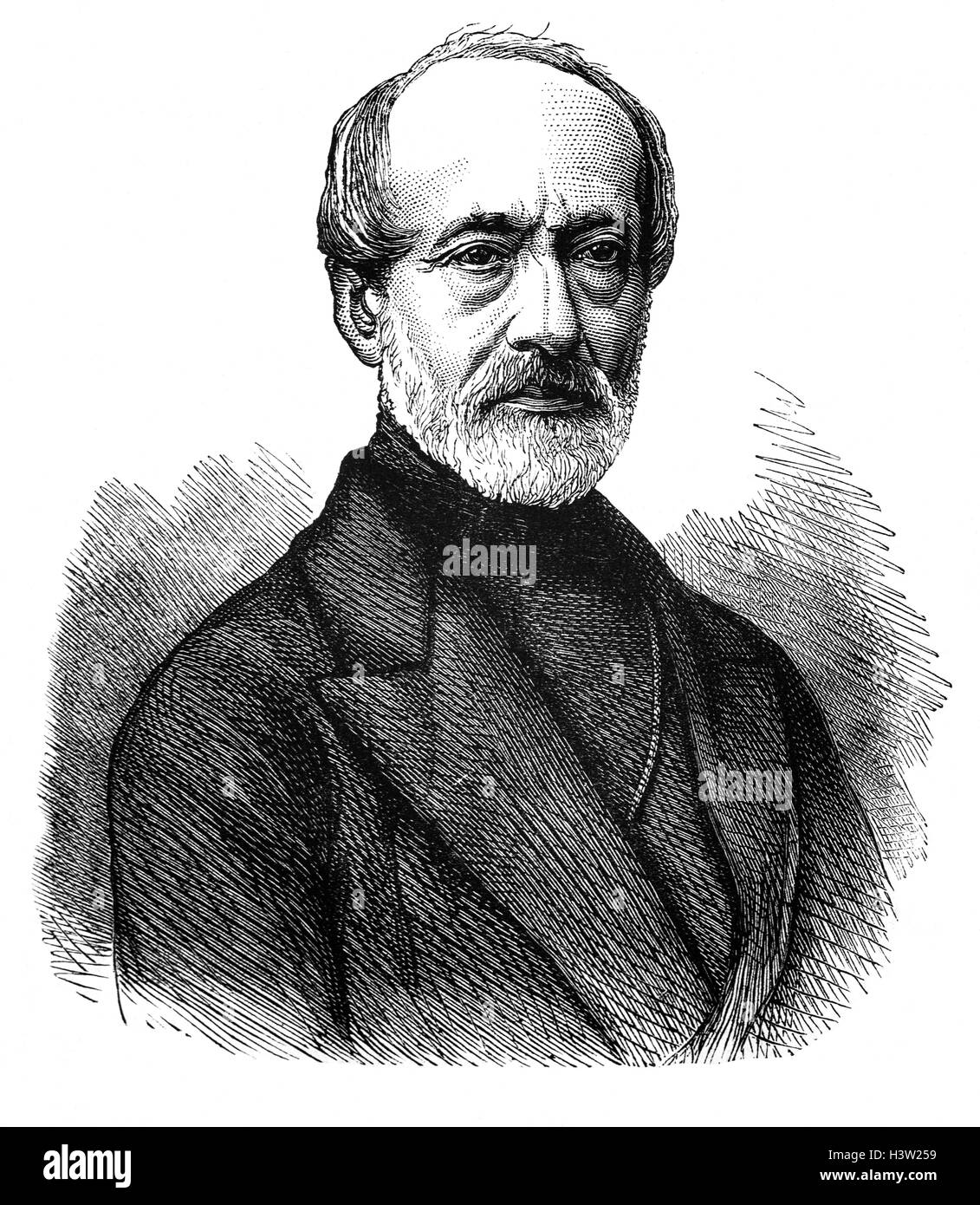 Giuseppe Mazzini (1805 – 1872) was an Italian politician, journalist and activist for the unification of Italy and spearheaded the Italian revolutionary movement. His efforts helped bring about the independent and unified Italy  in place of the several separate states, many dominated by foreign powers, that existed until the 19th century. He also helped define the modern European movement for popular democracy in a republican state. Stock Photo
