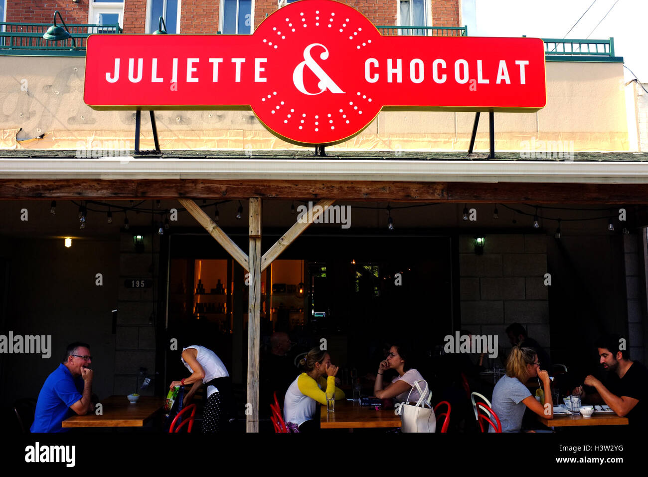The Juliette & Chocolat restaurant in Montreal, Quebec, Canada Stock