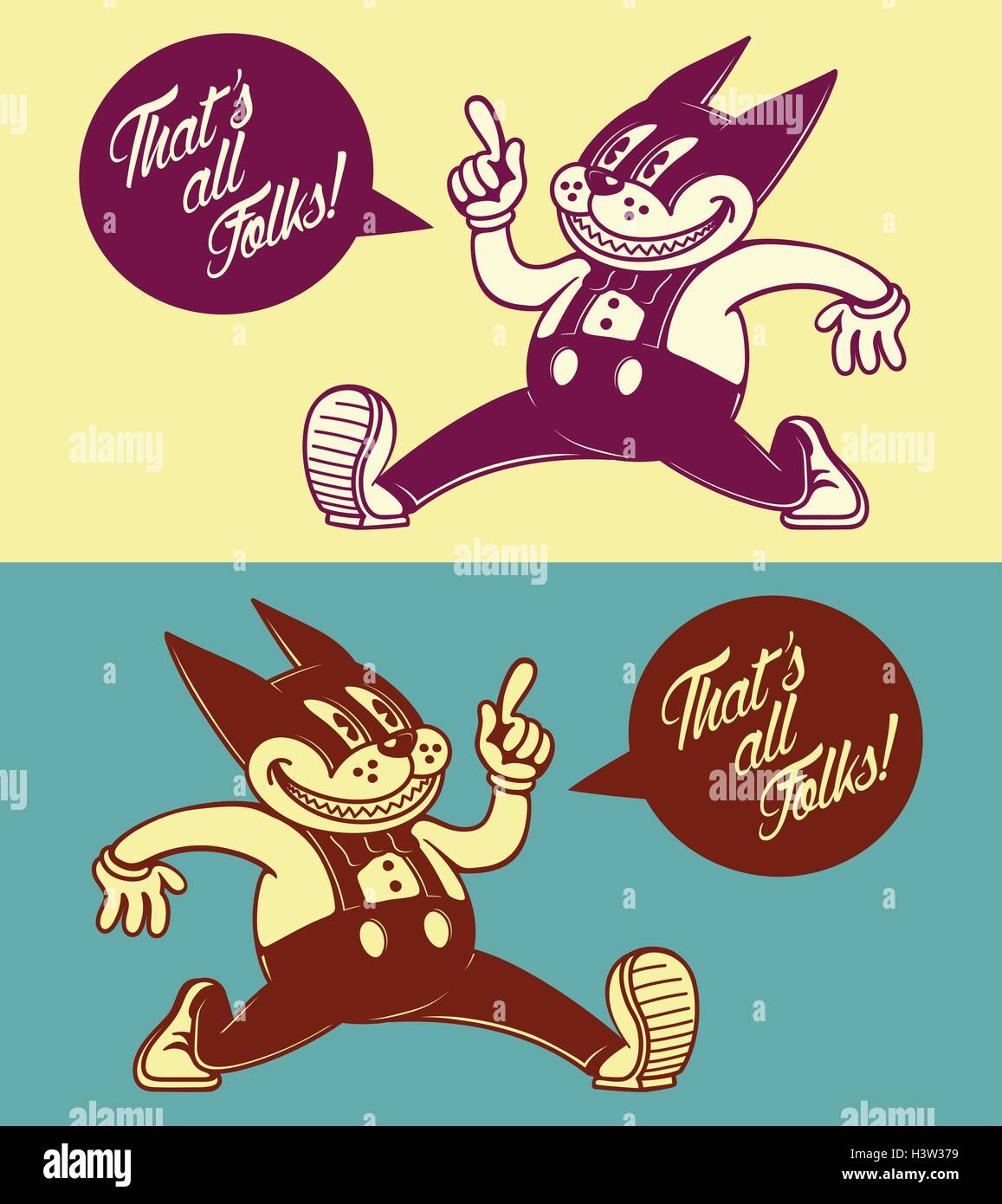 that's all folks! vintage cartoon cat character with comic book speech bubble, retro 50s advertising Stock Vector Image & Art - Alamy that's all folks! vintage cartoon cat character with comic book speech bubble, retro 50s advertising Stock Vector Image & Art - Alamy