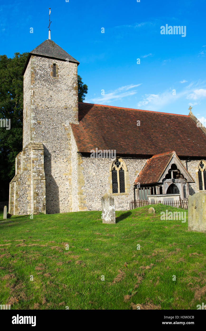 The C13th Church of St Pancras in the village of Kingston near Lewes, East Sussex, England, UK Stock Photo