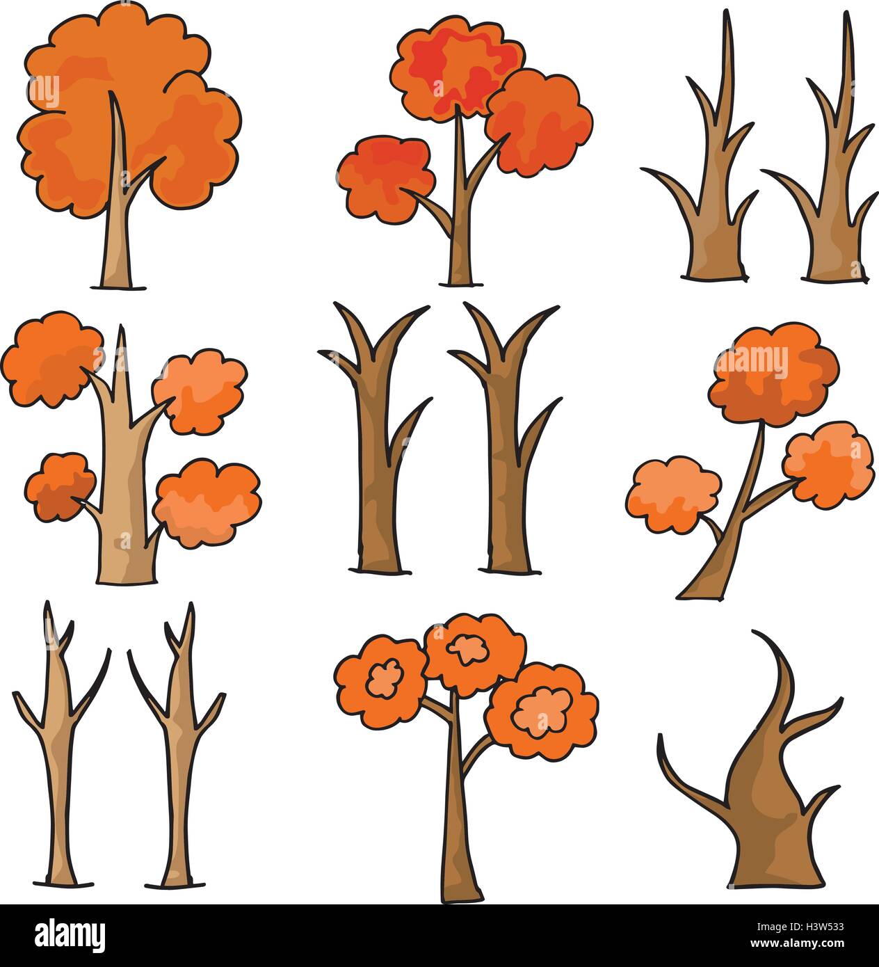 Doodle Of Tree Set Style Stock Vector Image Art Alamy doodle-of-tree-set-style-stock-vector-image-art-alamy