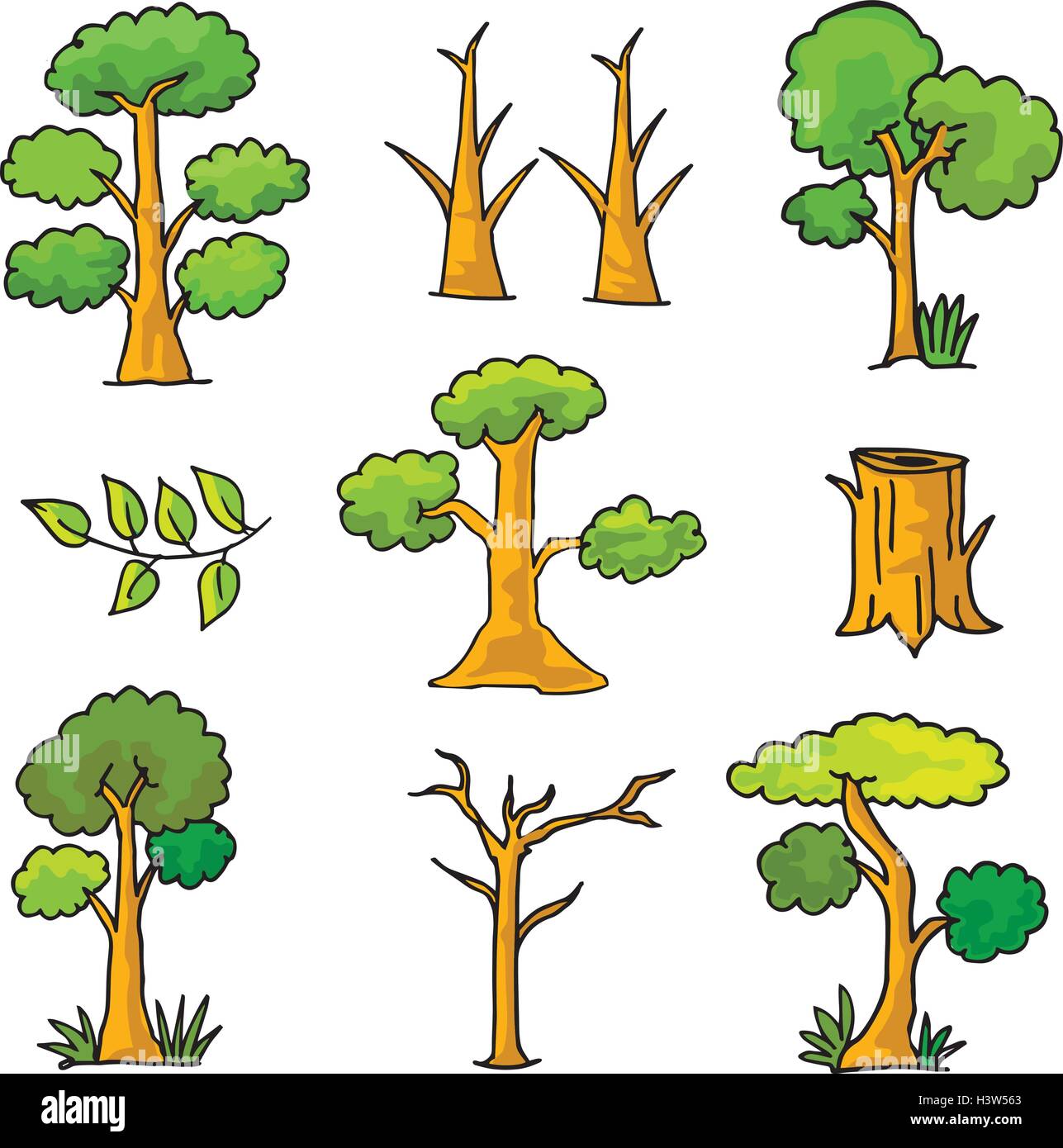 Doodle Of Set Tree Nature Stock Vector Image Art Alamy doodle-of-set-tree-nature-stock-vector-image-art-alamy