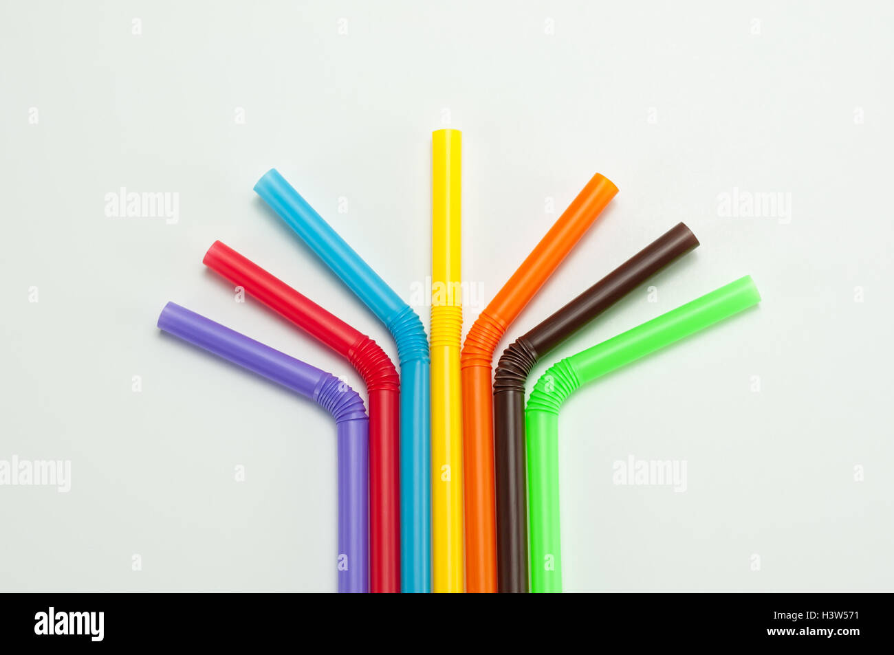 Colorful drinking straws isolated on white background Stock Photo - Alamy
