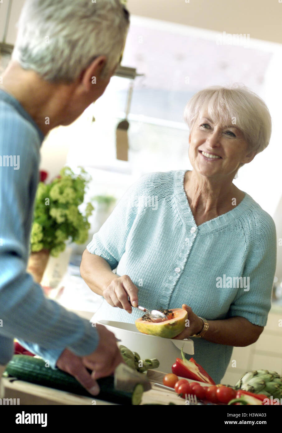 Cuisine, Senior couple, cook, together couple, senior citizens, old