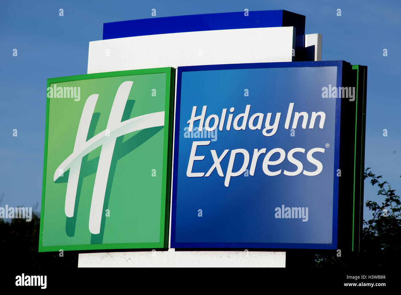 Holiday Inn Express sign, Braintree, Essex Stock Photo