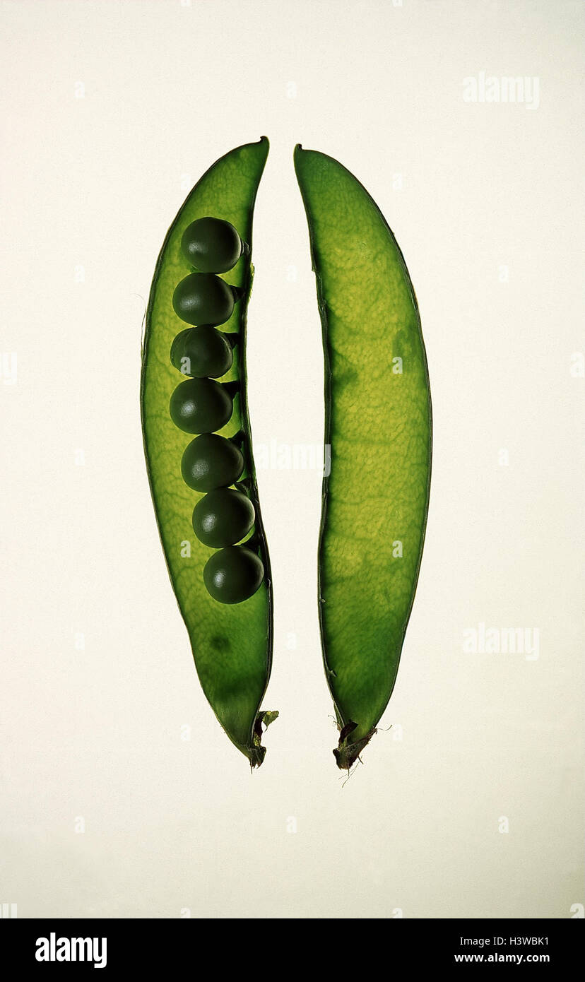 Peas, sheets, Still life, pea pod, openly, halves, pea, vegetables