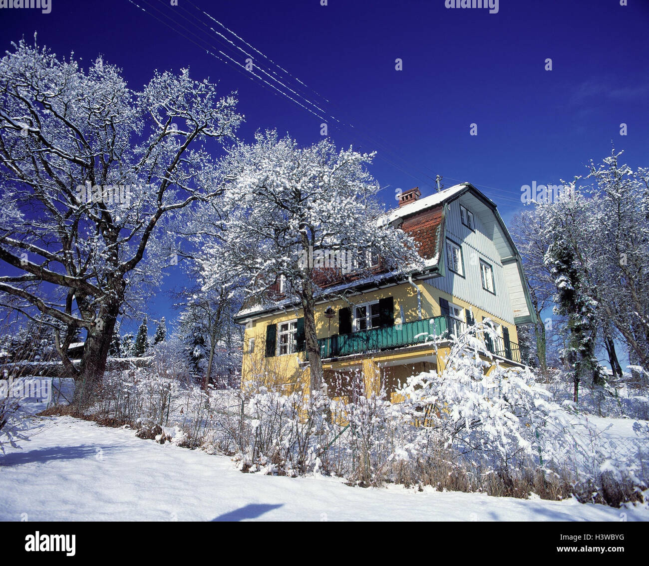 Germany, Upper Bavaria, Murnau, Gabriele Münterhaus, winter, Bavaria