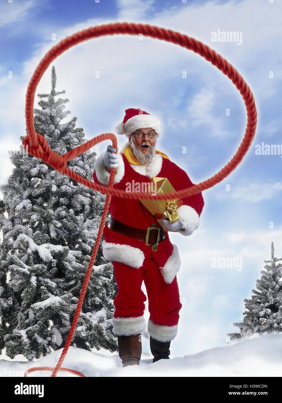 Santa Rodeo Lasso Throw lasso hi-res stock photography and images - Alamy
