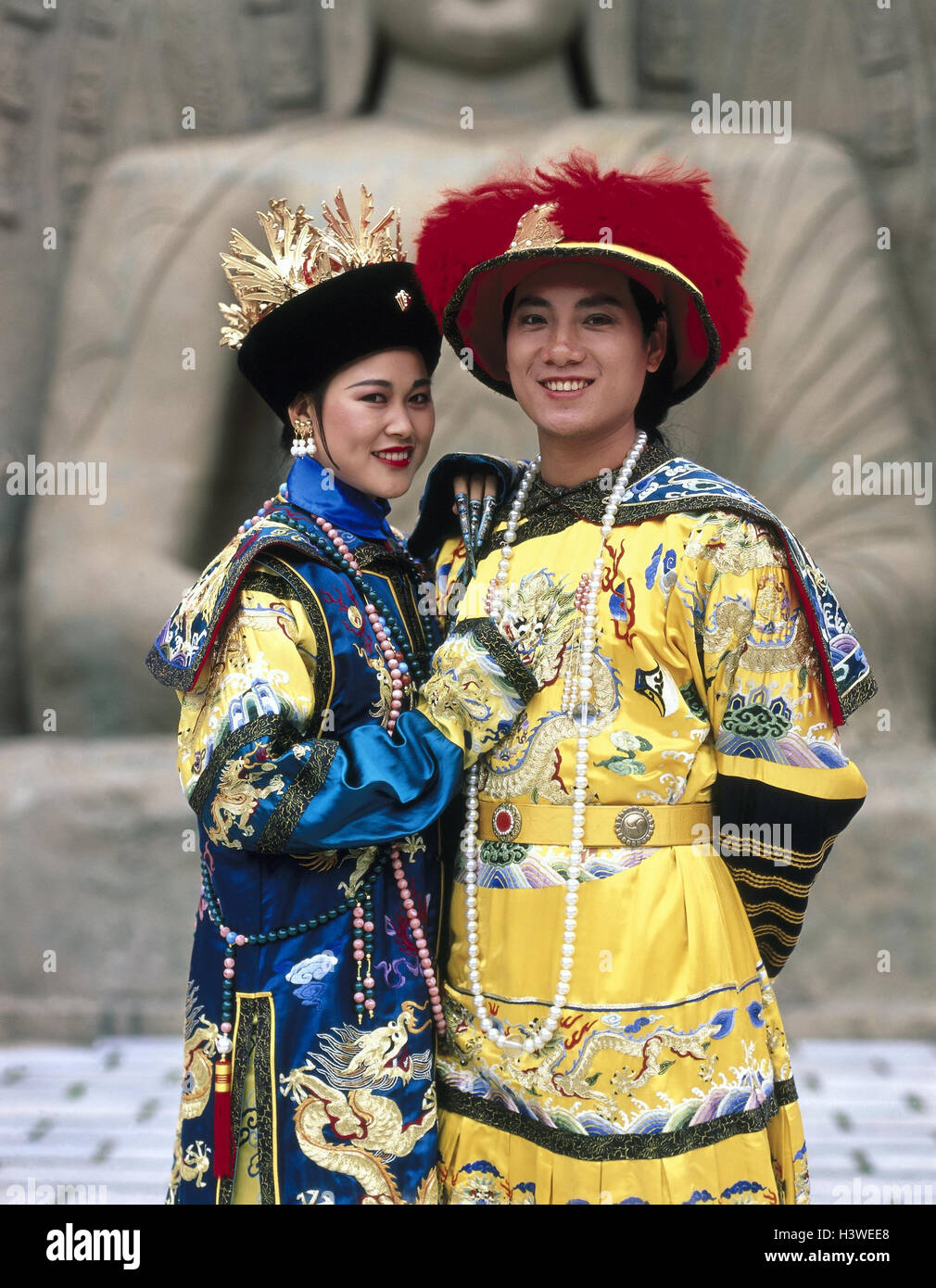 Hong Kong, imperial couple, costumes, Qing Dynastie, half portrait