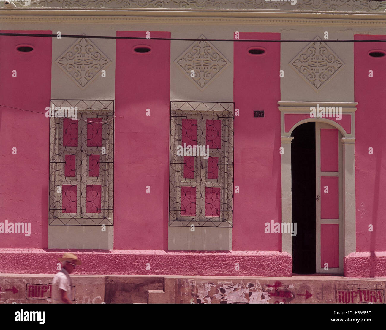 Venezuela, Maracaibo, residential house, detail, facade, South America
