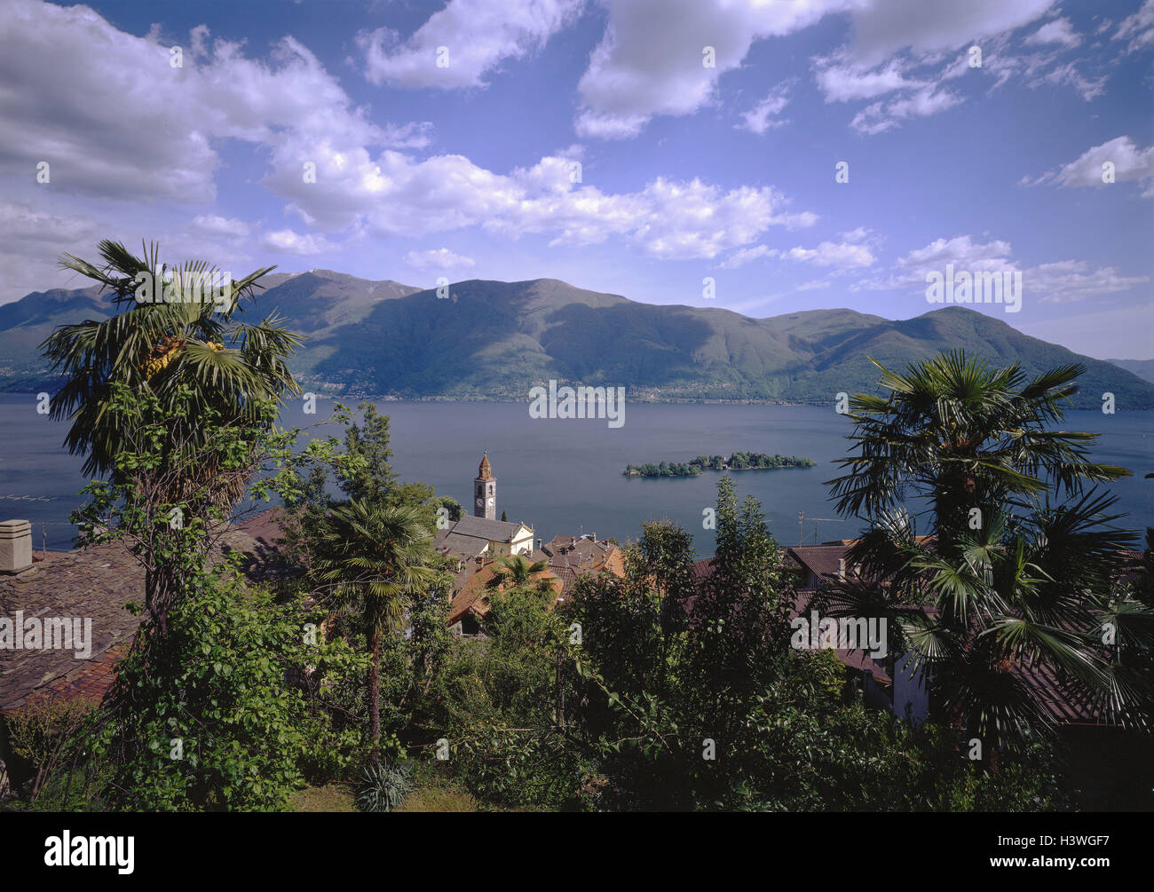 Switzerland Ticino Ronco Sopra Ascona Local View Lago Maggiore Stock Photo Alamy