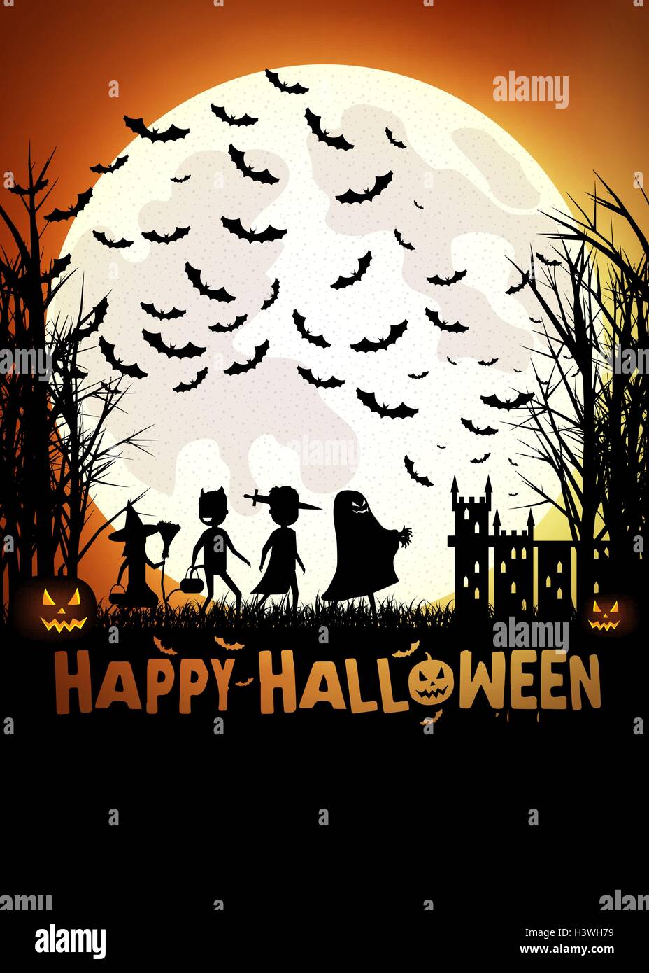 Child halloween bag Stock Vector Images Alamy