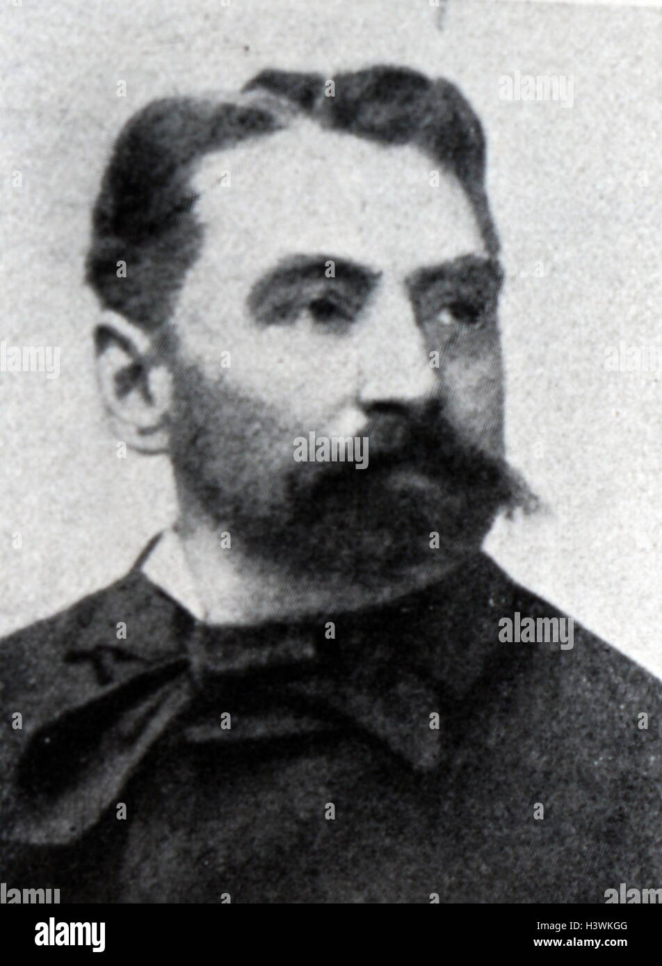 Portrait of Stéphane Mallarmé (1842-1898) a French poet and critic. Dated 19th Century Stock Photo