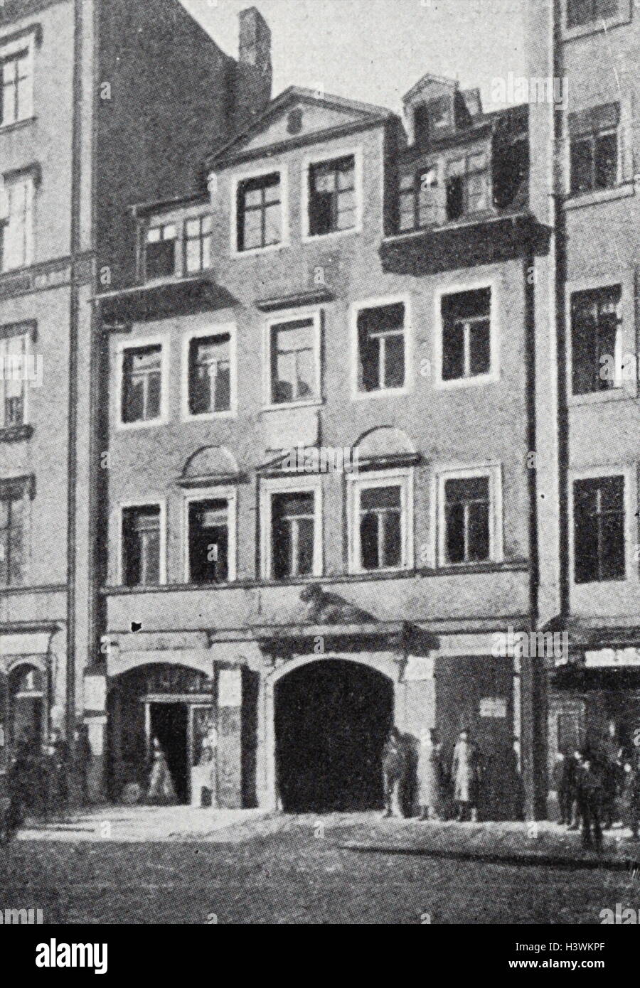 Birthplace of Richard Wagner (1813-1883) a German composer, theatre director, polemicist, and conductor. Dated 19th Century Stock Photo