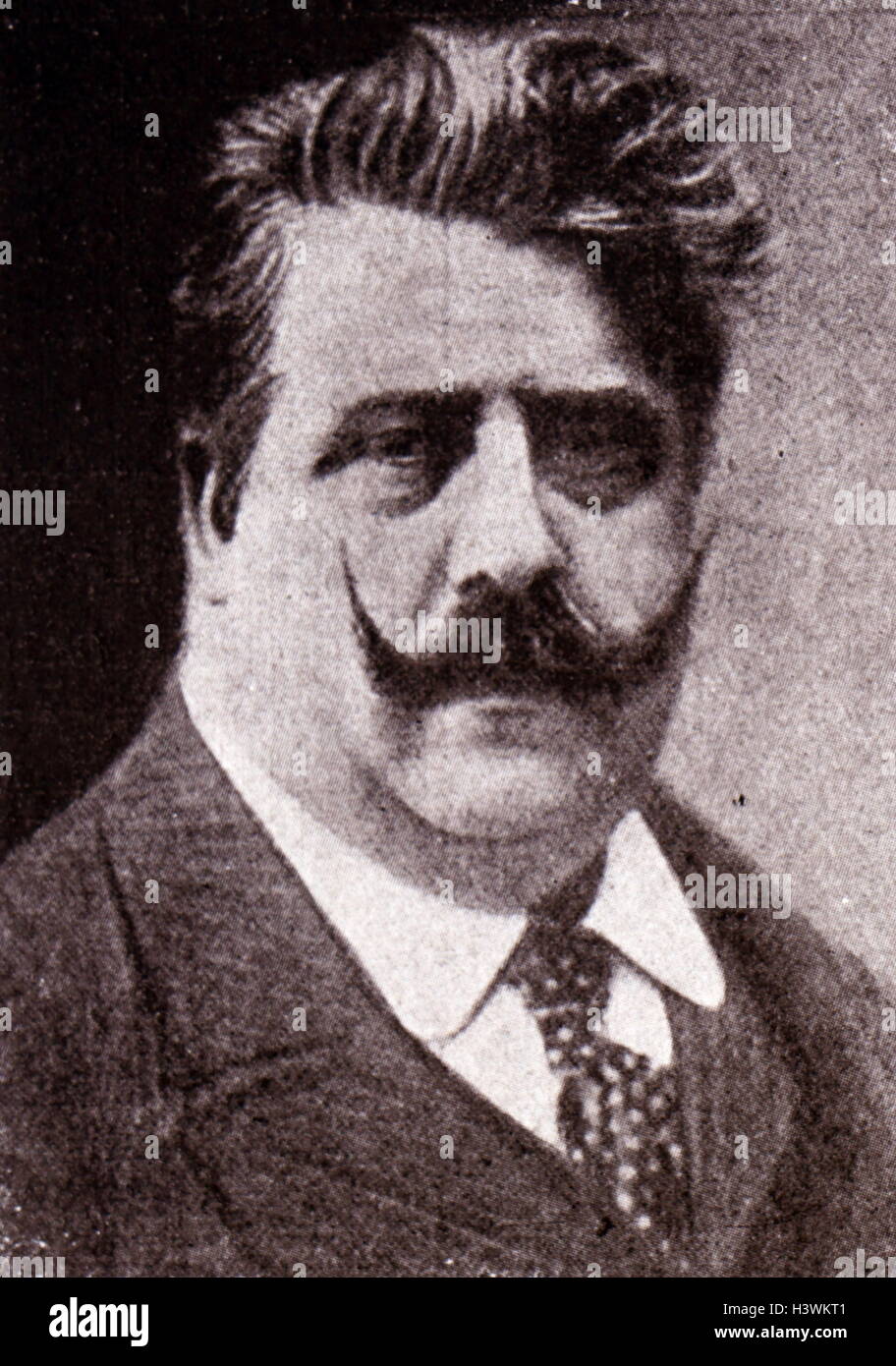 Portrait of Ruggero Leoncavallo (1857-1919) an Italian opera composer and librettist. Dated 20th Century Stock Photo