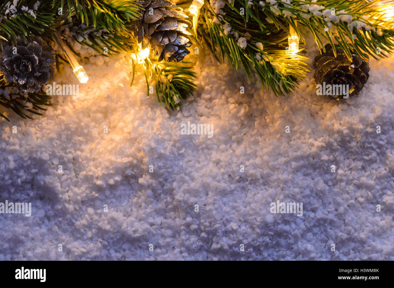 Christmas fir tree with lights Stock Photo Alamy