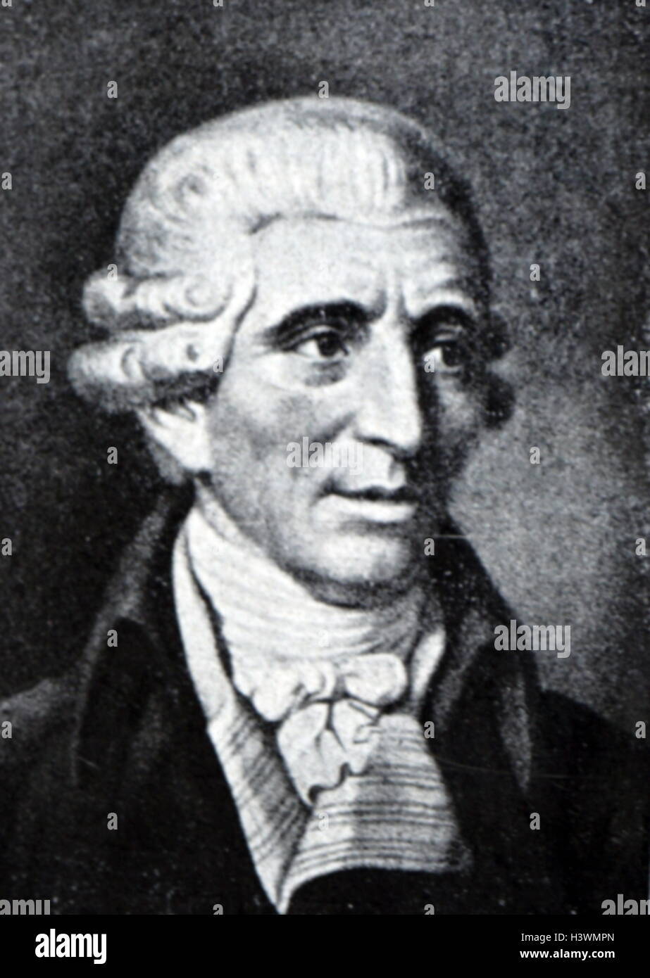 Portrait of Joseph Haydn (1732-1809) an Austrian composer of the Classical Period. Dated 19th Century Stock Photo