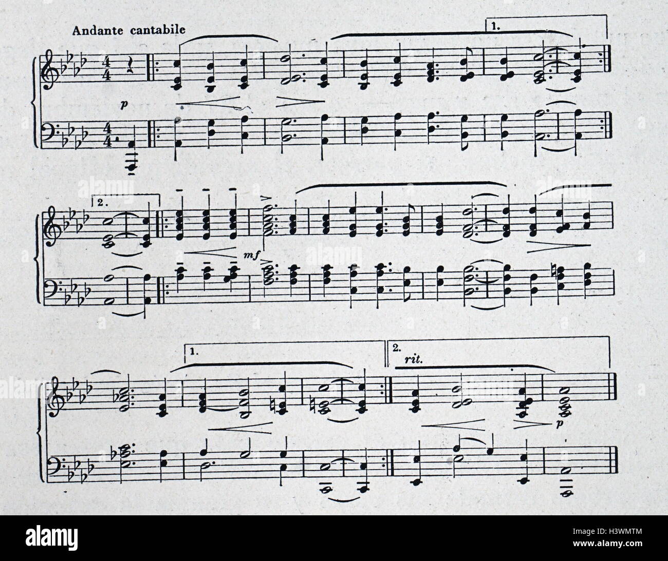 Sheet music by Jean Sibelius (1865-1957) a Finnish composer and violinist  of the Late Romantic and early modern periods. Dated 20th Century Stock  Photo - Alamy