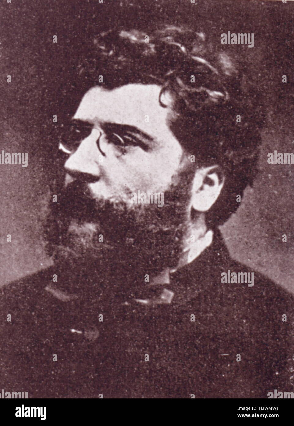 Portrait of Georges Bizet (1838-1875) a French composer of the Romantic era. Dated 19th Century Stock Photo
