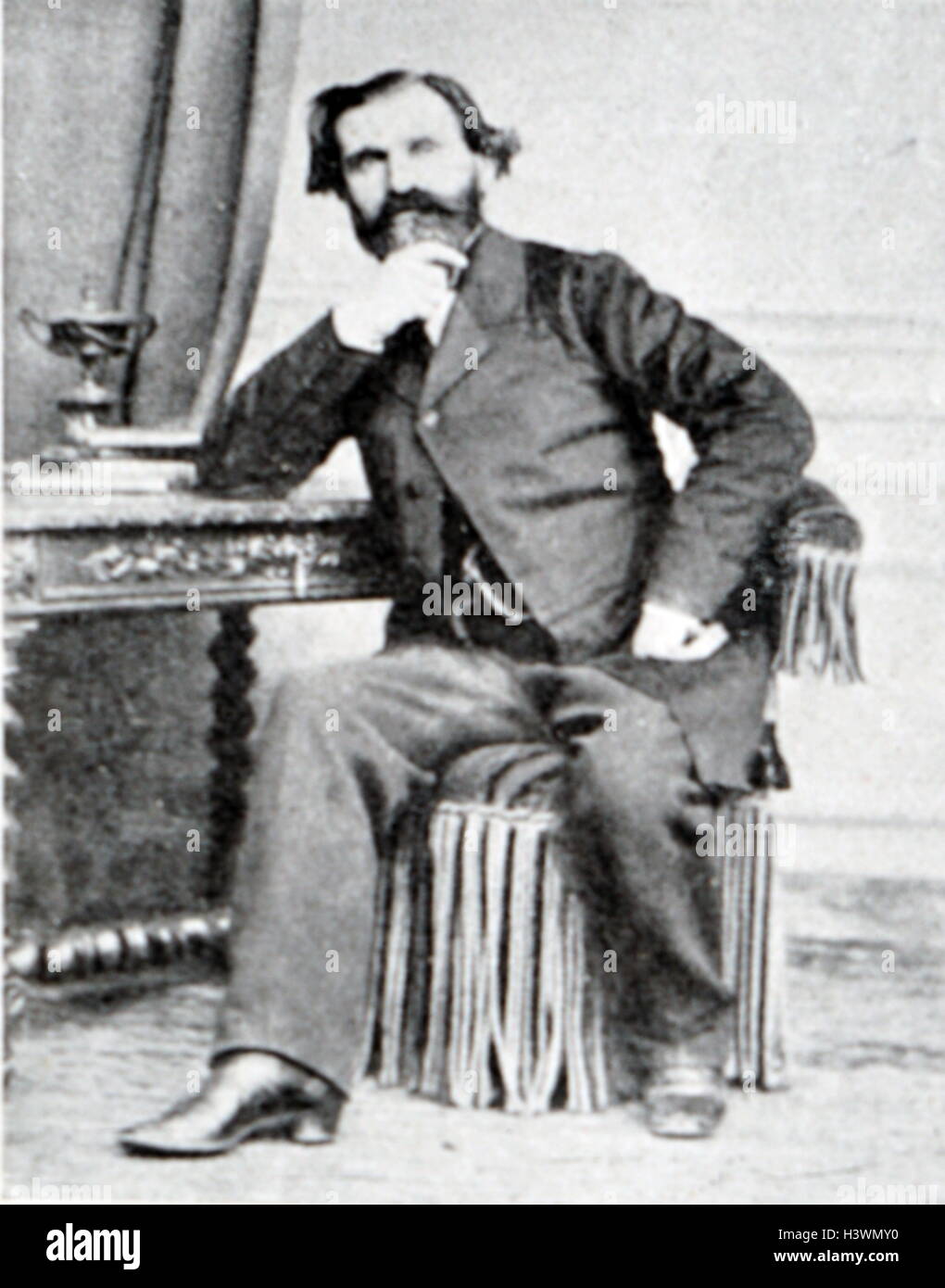 Portrait of Ritratto di Giuseppe Verdi (1813-1901) an Italian composer. By Giovanni Boldini (1842-1931) an Italian painter. Dated 19th Century Stock Photo