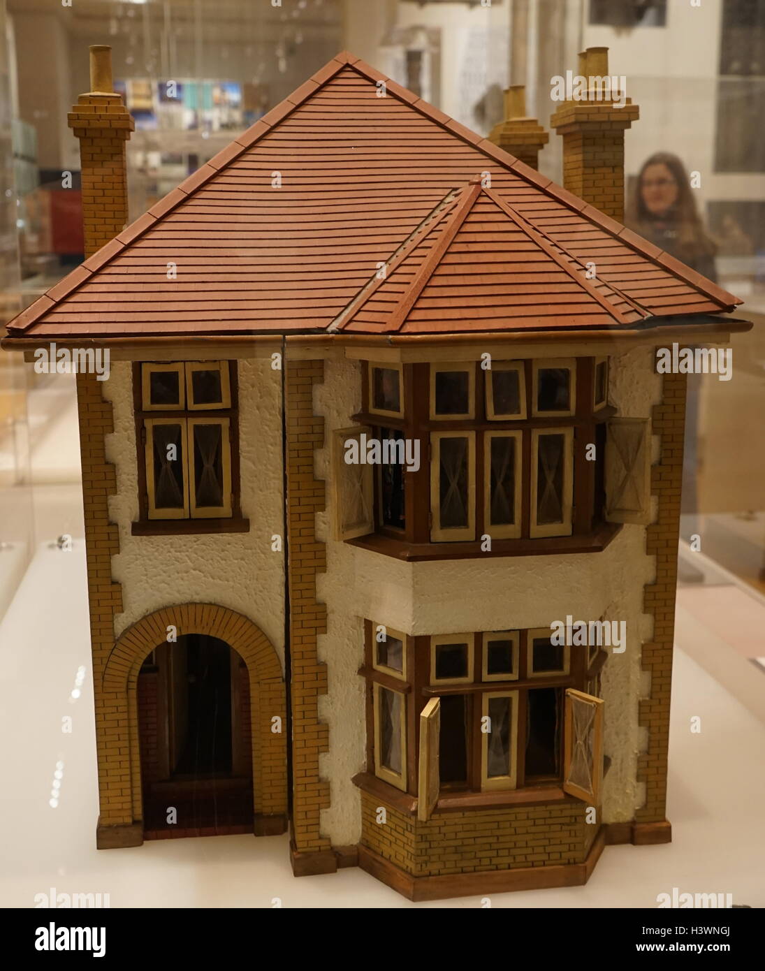 Model of a British 1930's Suburban  Home. Dated 20th Century Stock Photo
