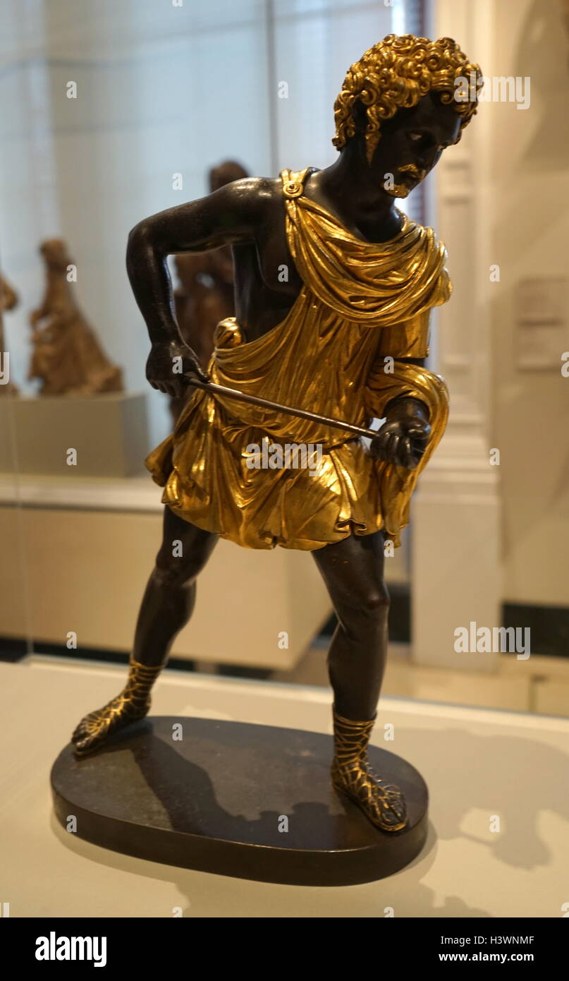 Gilded bronze statue of Meleager by Pier Jacopo AlariBonacolsi (1460