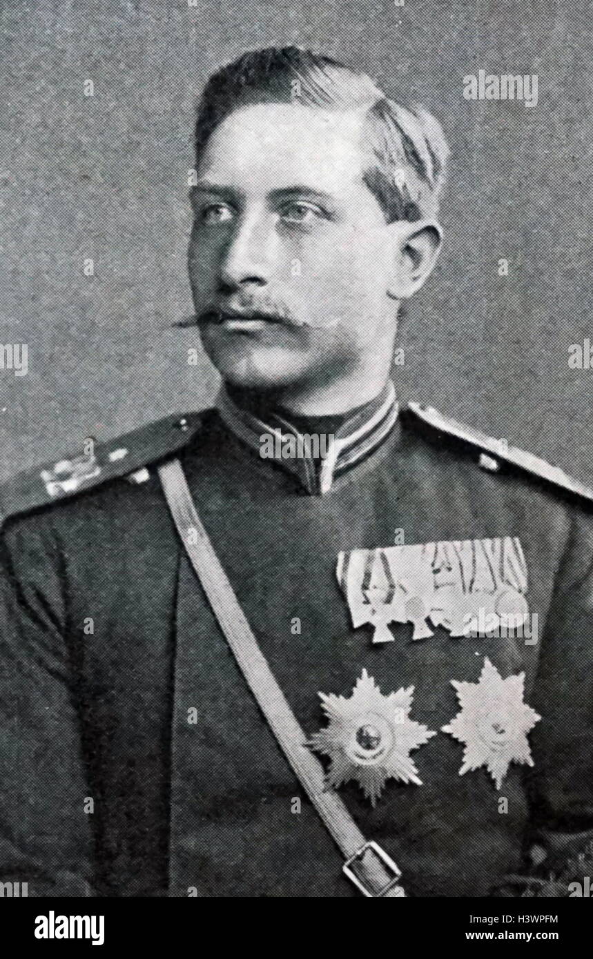Photographic portrait of Wilhelm II, German Emperor (1859-1941) in Russian uniform. Dated 19th Century Stock Photo