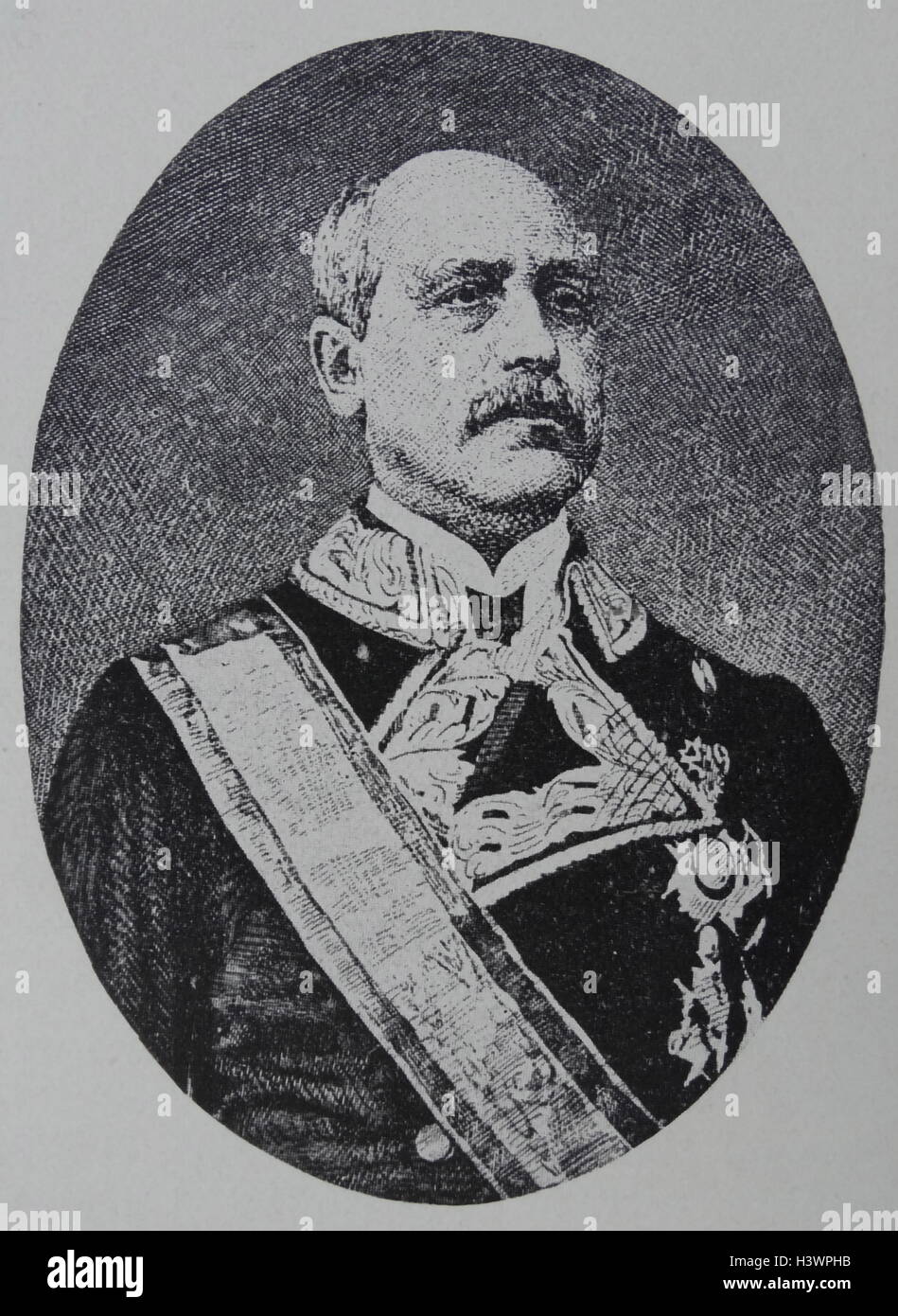 Francisco Serrano Domínguez Cuenca y Pérez de Vargas, 1st Duke of la Torre Grandee of Spain, Count of San Antonio (es: Francisco Serrano y Domínguez, primer duque de la Torre, conde de San Antonio; 17 December 1810 – 25 November 1885) was a Spanish marshal and statesman. He was Prime Minister of Spain and regent in 1868-1869. Stock Photo