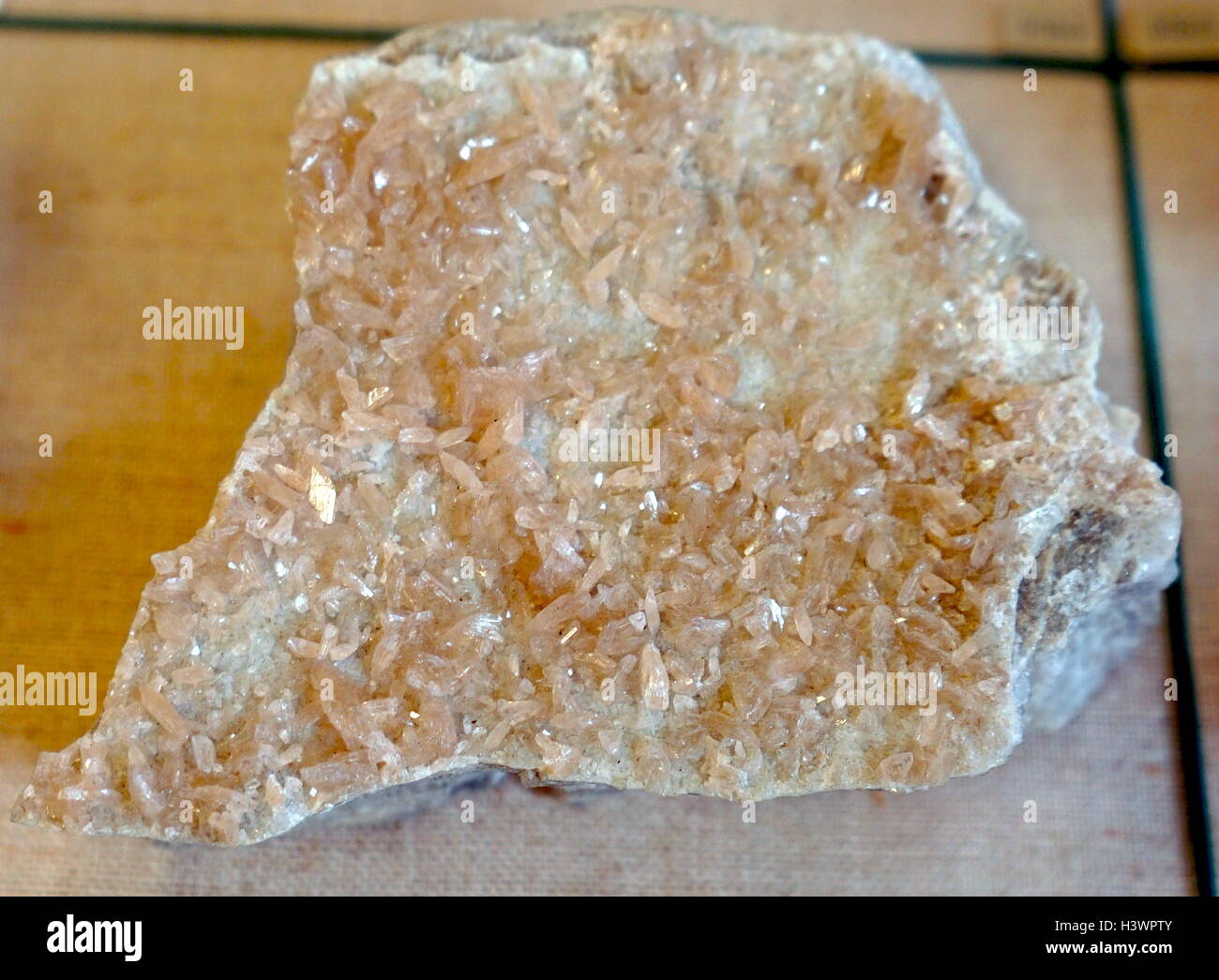 A sample of Fairfieldite with pale brown crystals. DATED 21st Century Stock Photo