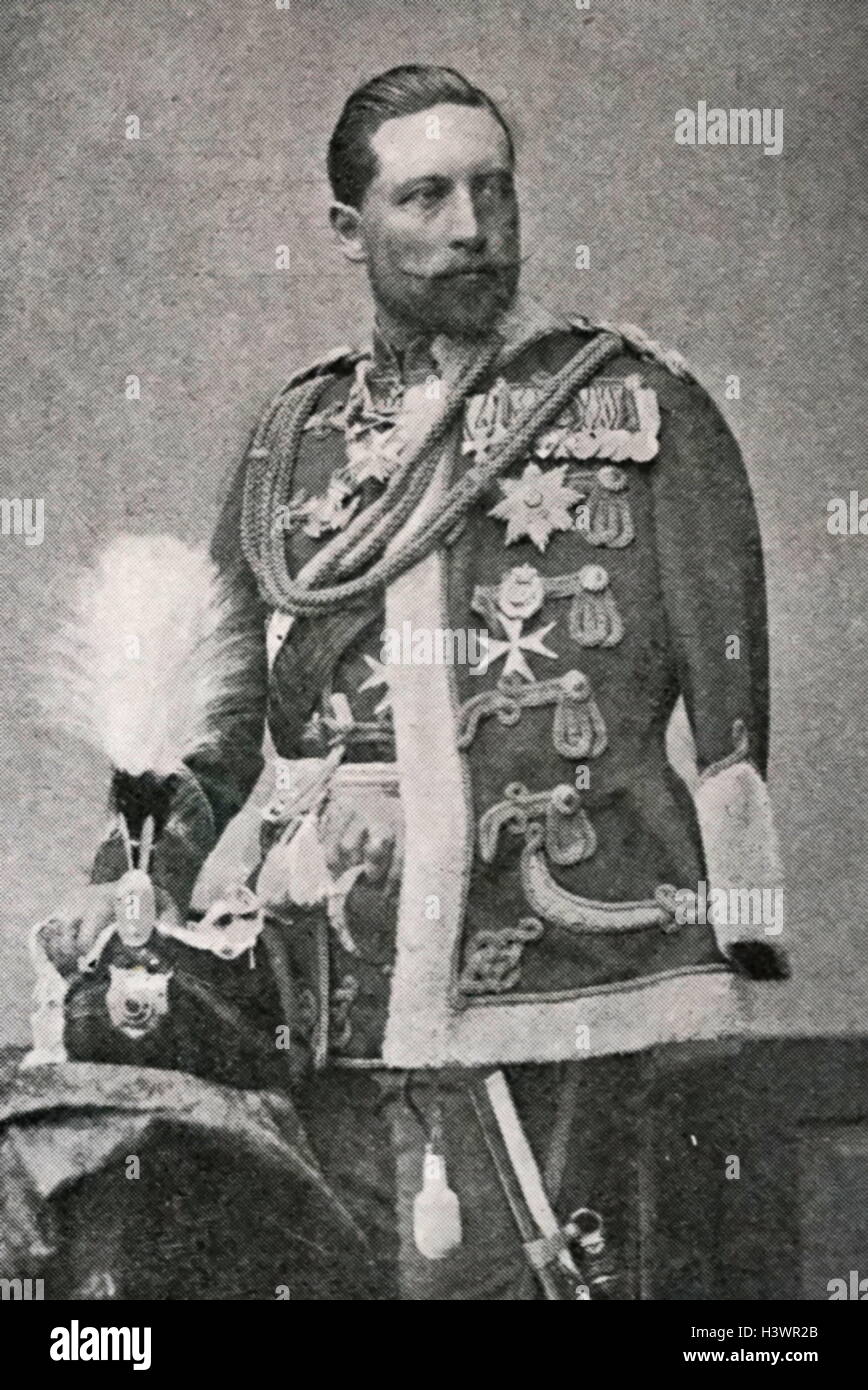 Photographic portrait of Wilhelm II, German Emperor (1859-1941). Dated 19th Century Stock Photo
