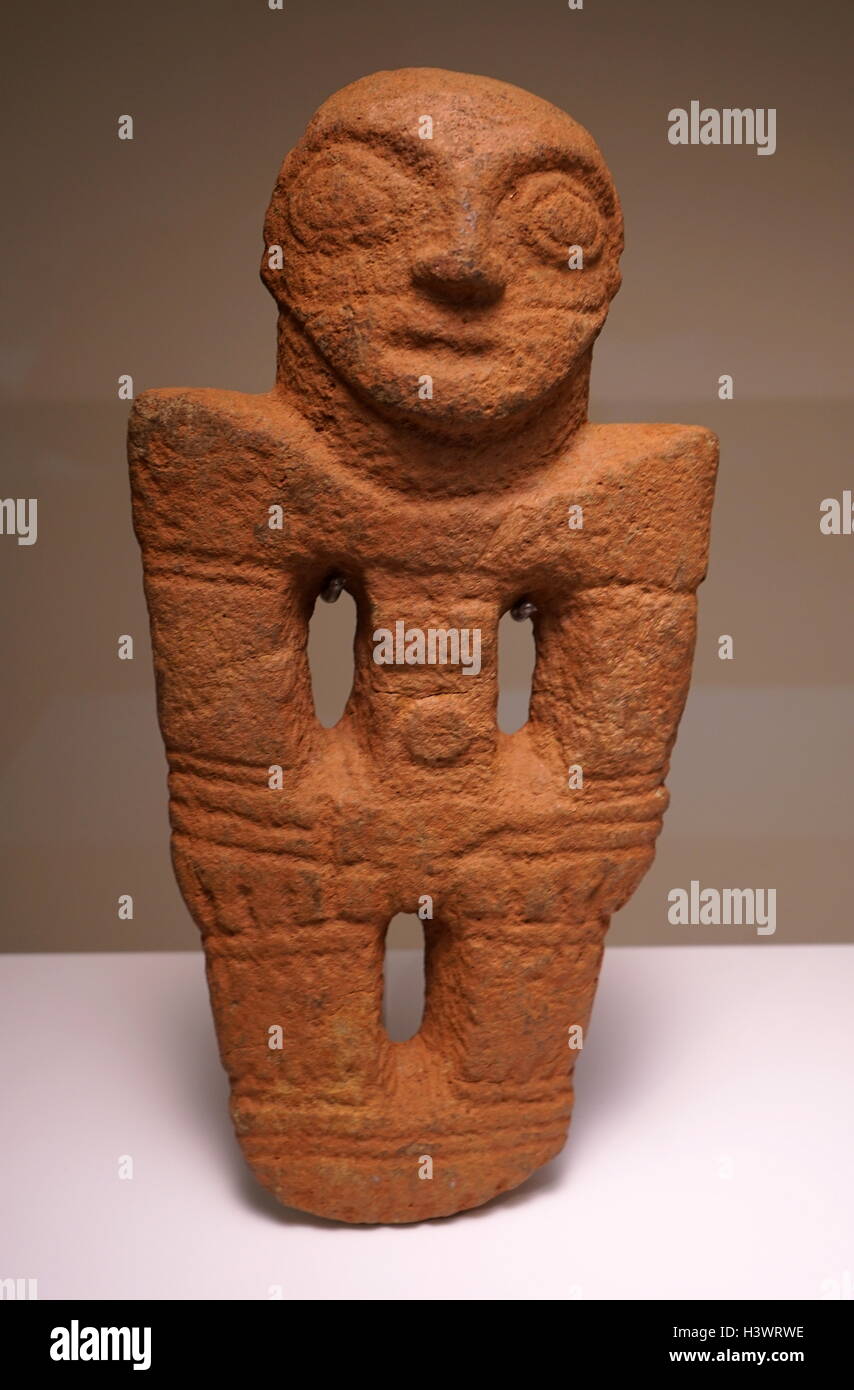 Peg-base stone figure; Mesoamerican; Diquis, Gran Chiriqui; Costa rica 1000-1550 AD Stock Photo