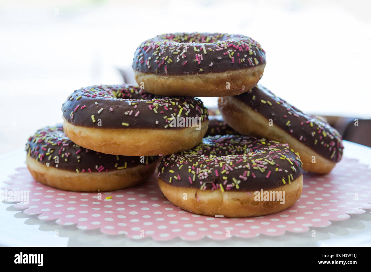 Close-up of doughnuts Stock Photo