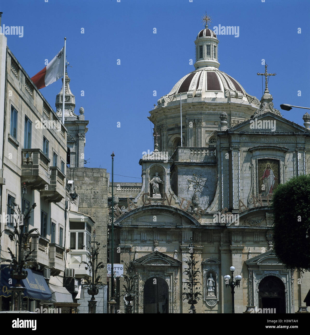 Malta, Rabat, town view, St. Paul's Church, island state, island ...