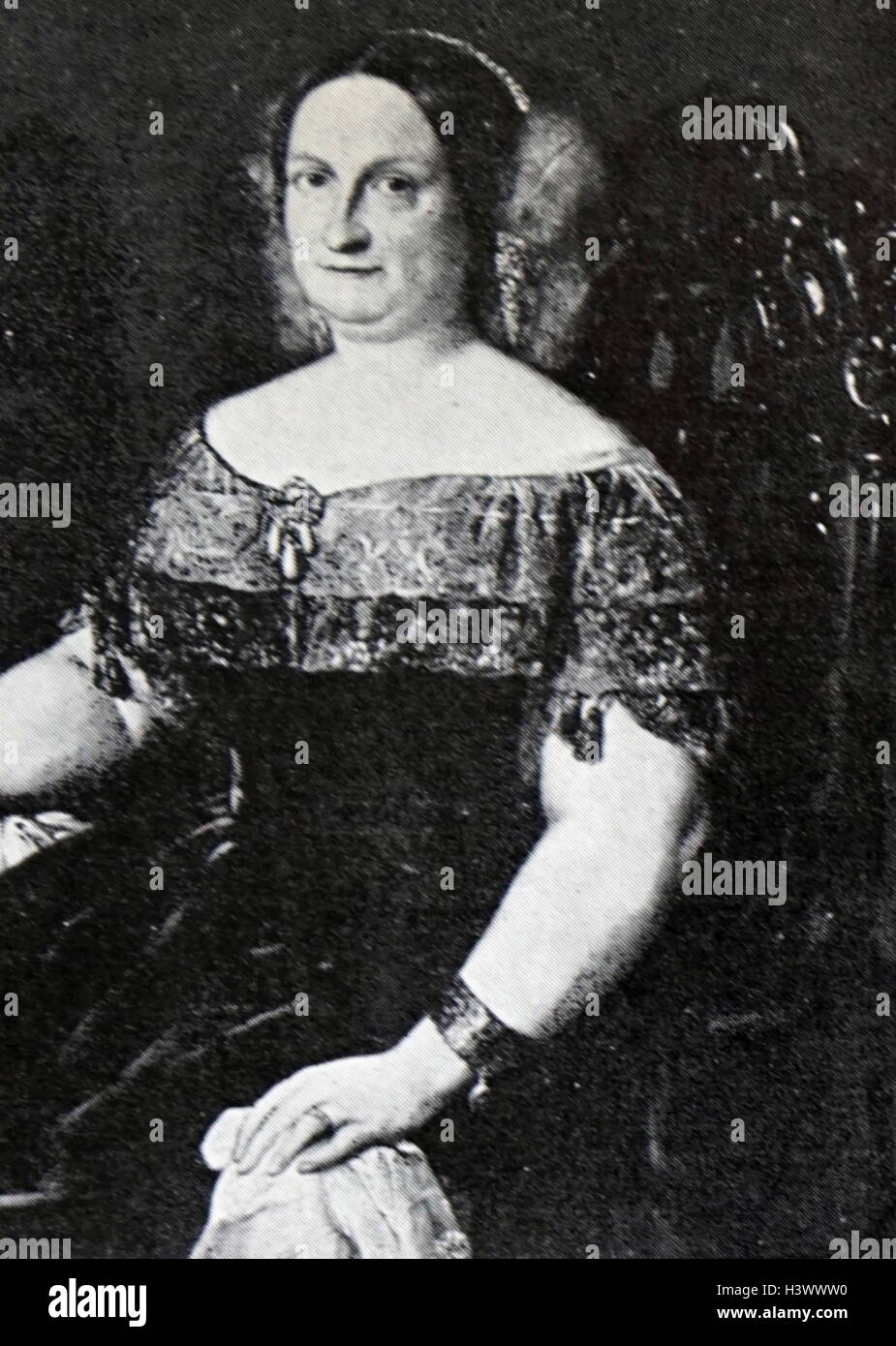 Portrait of Isabella II of Spain (1830-1904) Queen regent of Spain. Dated 19th Century Stock Photo