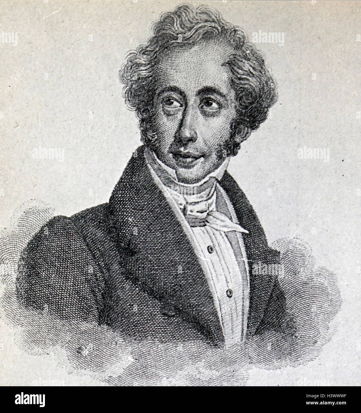 Portrait of Francisco de Paula Martínez de la Rosa y Berdejo (1787-1862) a Spanish statesman and dramatist. Dated 19th Century Stock Photo