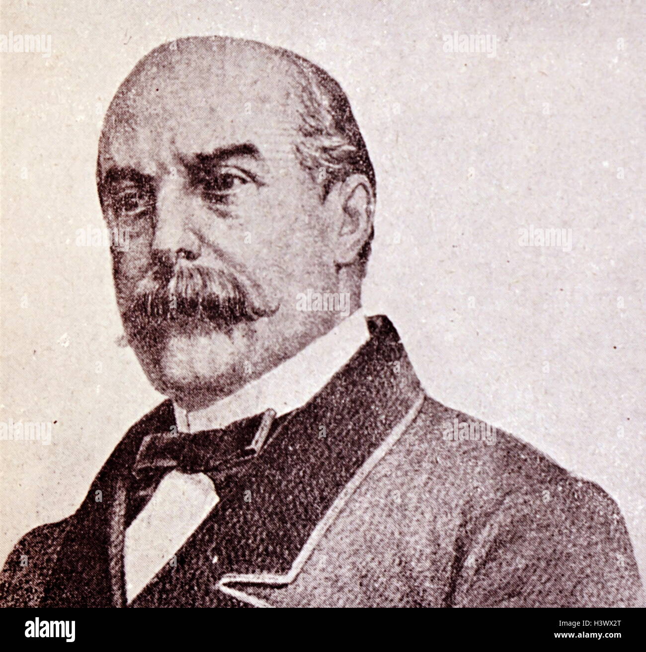 Portrait of Luis González Bravo y López de Arjona (1811-1871) a Spanish politician, diplomat, speaker, author, Prime Minister, and journalist. Dated 19th Century Stock Photo