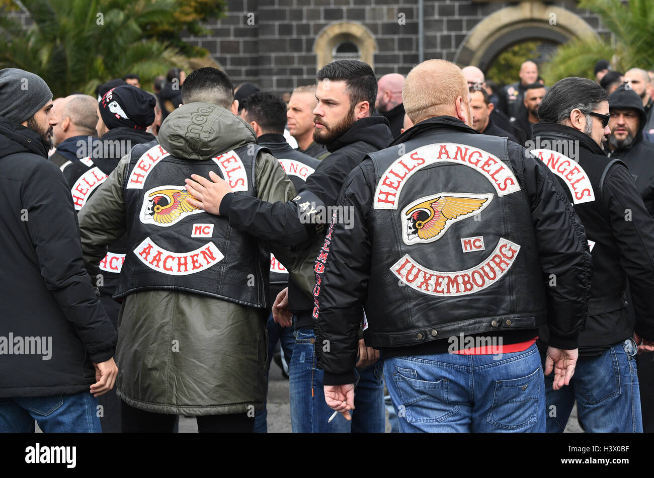 Giessen, Germany. 12th Oct, 2016. Hells Angels members and members of Stock Photo 122887619 Alamy